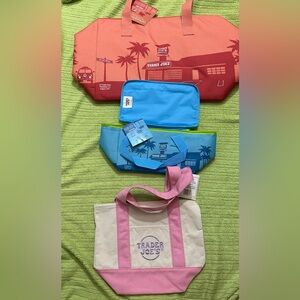 Trader Joe's Tote and Cooler Bag Set,New